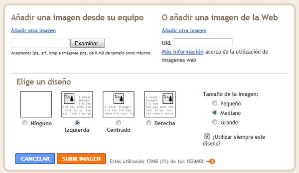 manual online de Blogger, conocido por Google Blogs