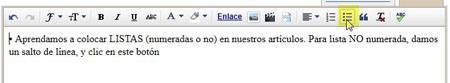 lista sin numerar en Blogger