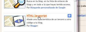 como se añade un gadget para colocar HTML